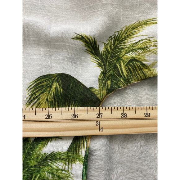 JM Collection Linen Blend Tropical Retreat Top Women XXL Green Coastal Lagenlook - Picture 9 of 10